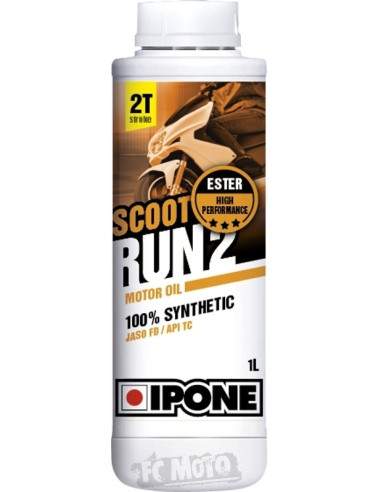 HUILE SCOOT RUN 2 100 % SYNTHETIC 2T IPONE
