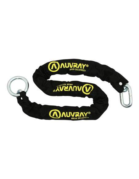 Antivol Chaine X-Lock 120cm AUVRAY - 23.2505 La chaine X-Lock est assez longue et résistante pour attacher votre 2 roues à un po