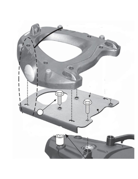 Support TOP CASE GIVI SR 5107