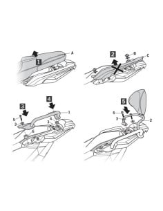 Kit de Fixation Dosseret SHAD H0XD71RV | Honda XADV et Forza 750 2021 2