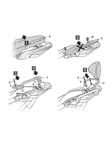 Kit de Fixation Dosseret SHAD H0XD71RV | Honda XADV et Forza 750 2021 Kit de Fixation Dosseret SHAD H0XD71RV | Honda XADV et Forza 750 2021