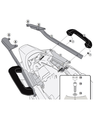 Support Top Case 1132FZ | Honda VFR 800F | 2014 à 2020