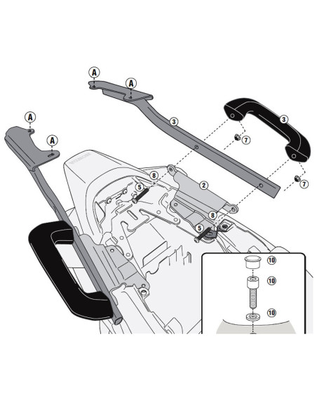 Support Top Case 1132FZ | Honda VFR 800F | 2014 à 2020