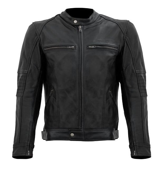 Blouson Cuir S-line Vintage pour Homme list: Noir|Noir