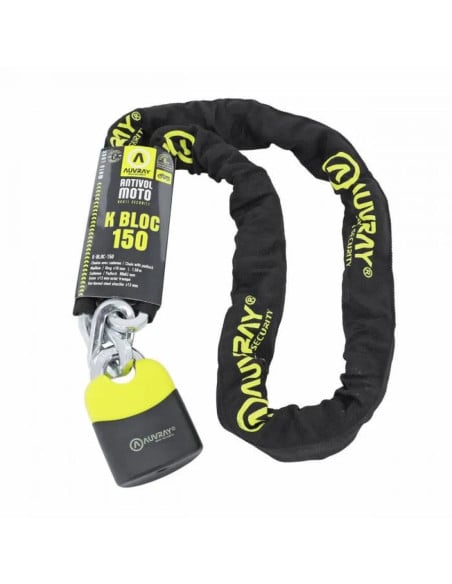Antivol Auvray k-block Chaine et Cadenas 1,50m