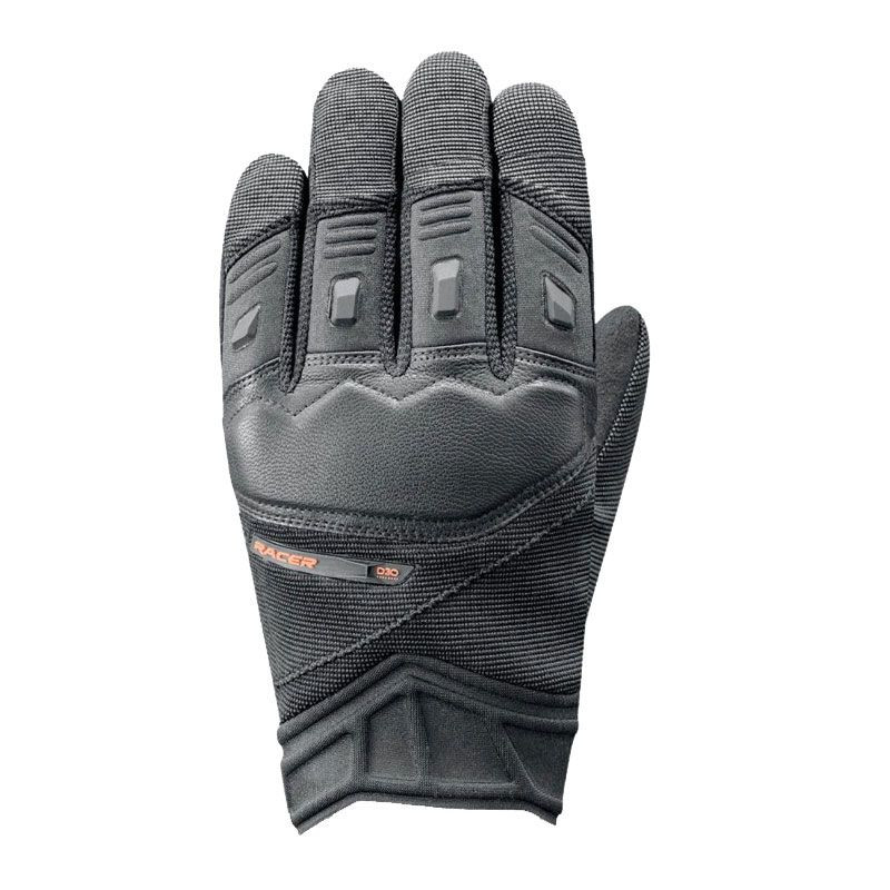 Gants Moto Racer Dispatcher D3O list: Noir|Noir|Beige