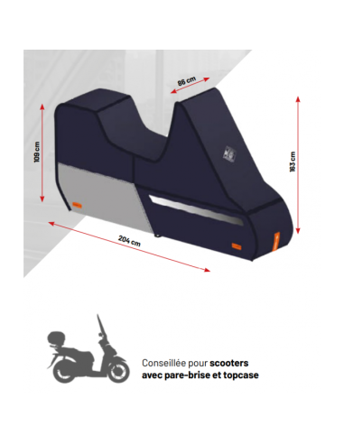 Couvre sac anti-pluie kangourou Bagcover CYCL moto : ,  Housse bagagerie de moto