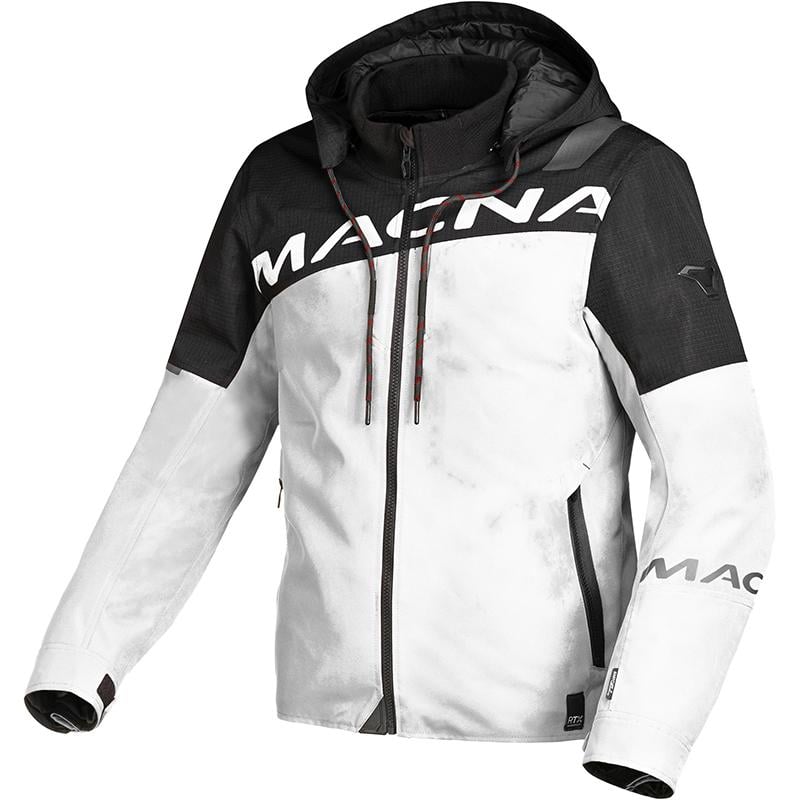 Veste Moto Macna Racoon list: Blanc|Noir|Blanc|Vert