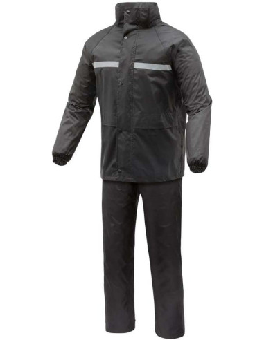 Tenue De Pluie 2 Pièces (veste + Pantalon) - Tissu Oxford Imperméable - Capuche Double Bord - Taille L/XL