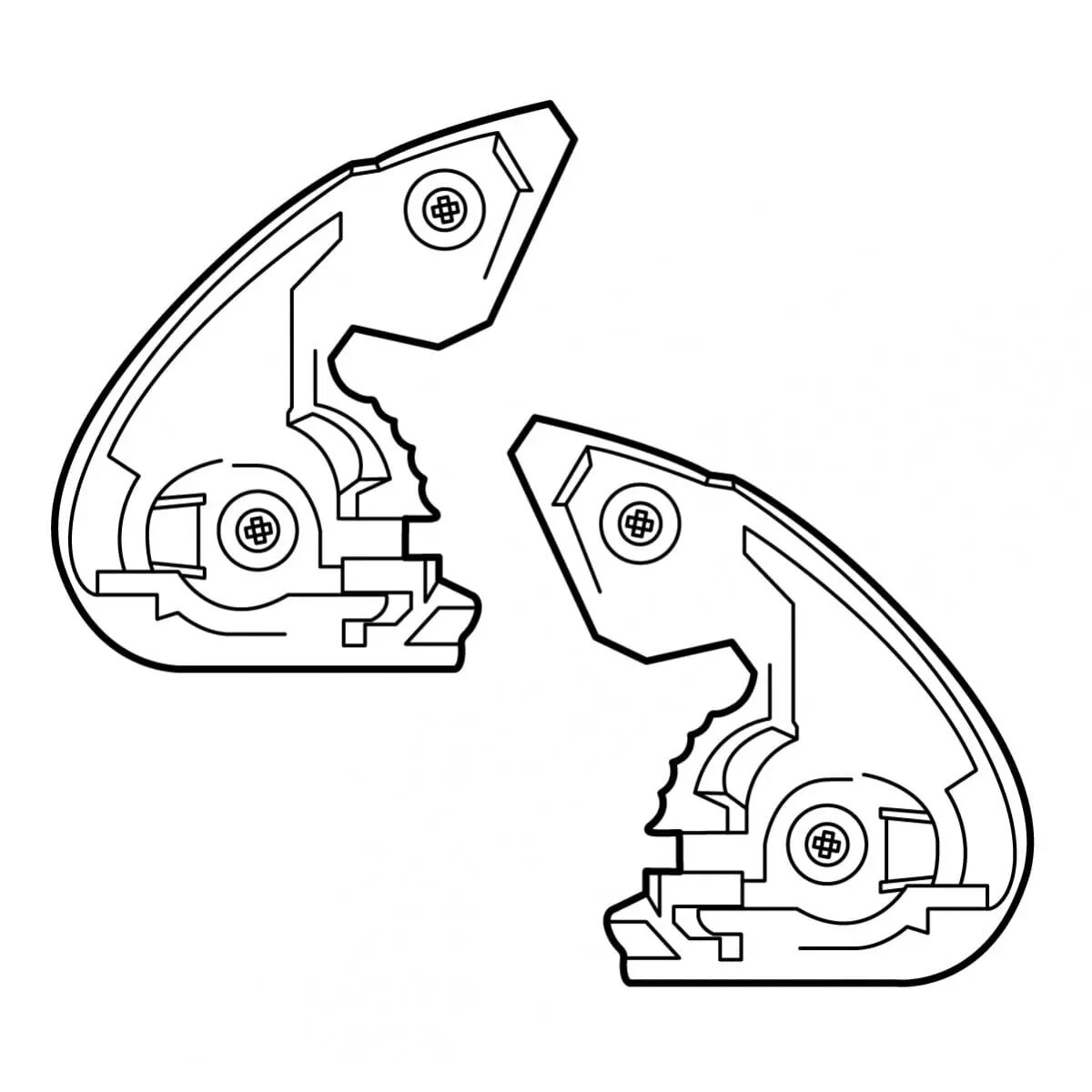 Bases Plates pour Casque Arai SZ-R Vas