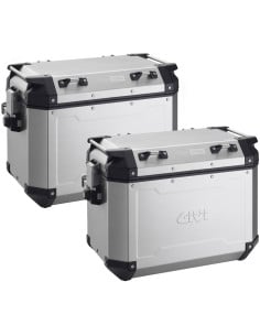 Paire de Valises Latérales Trekker 37 Litres Aluminium