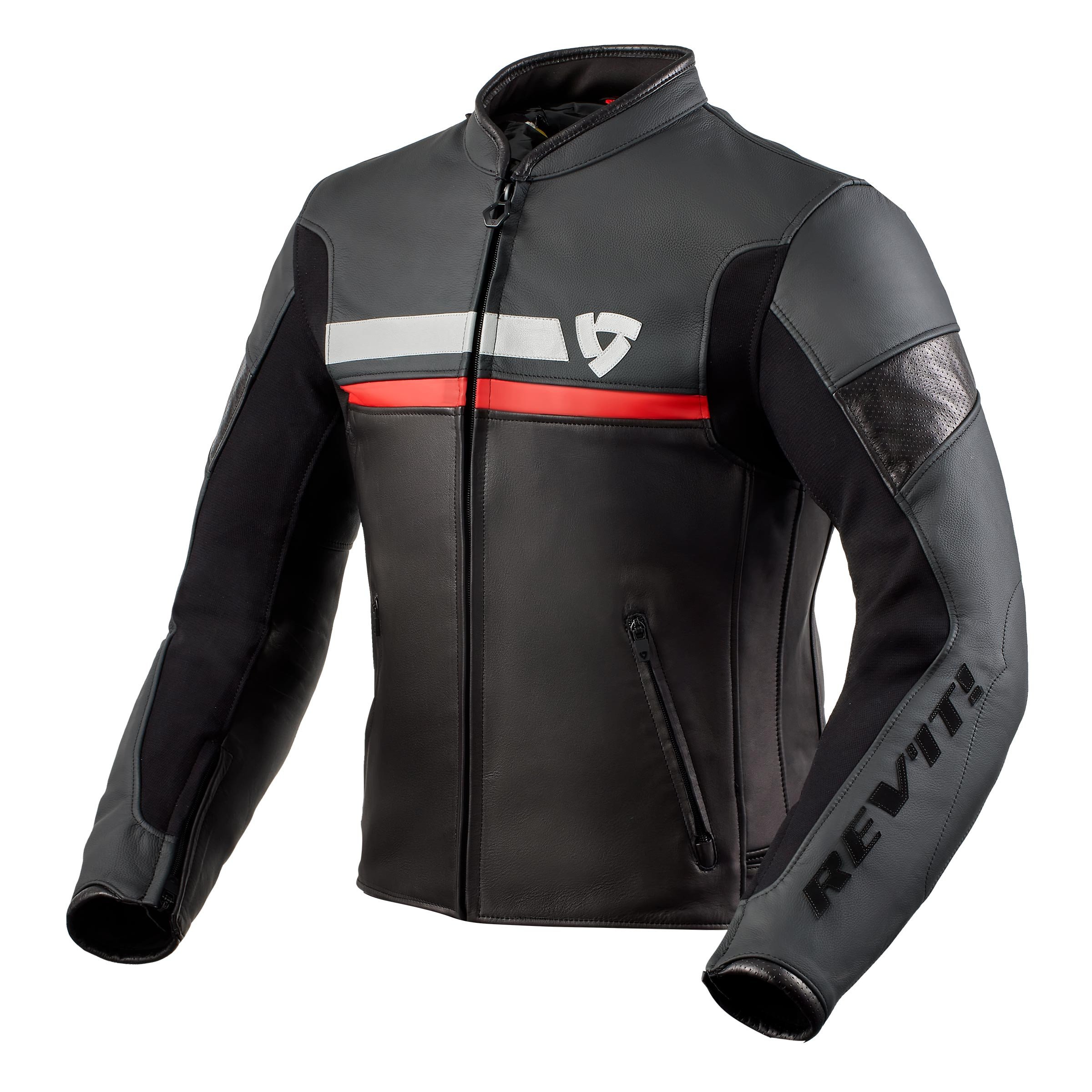 Veste Rev'it Mile list: Noir et Rouge|Noir|Rouge|Multicolore