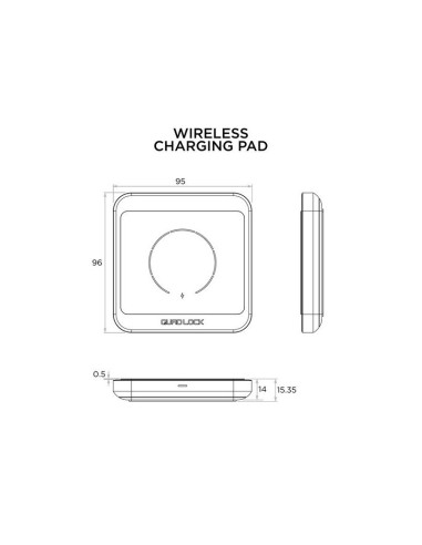 Base de Recharge Sans Fil Quad-Lock à Induction