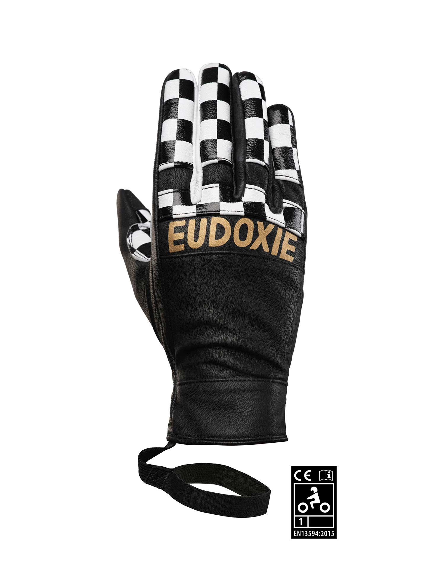 Gants Moto Femme Eudoxie Homologués list: Noir|Noir|Blanc|Rose|Or|Multicolore