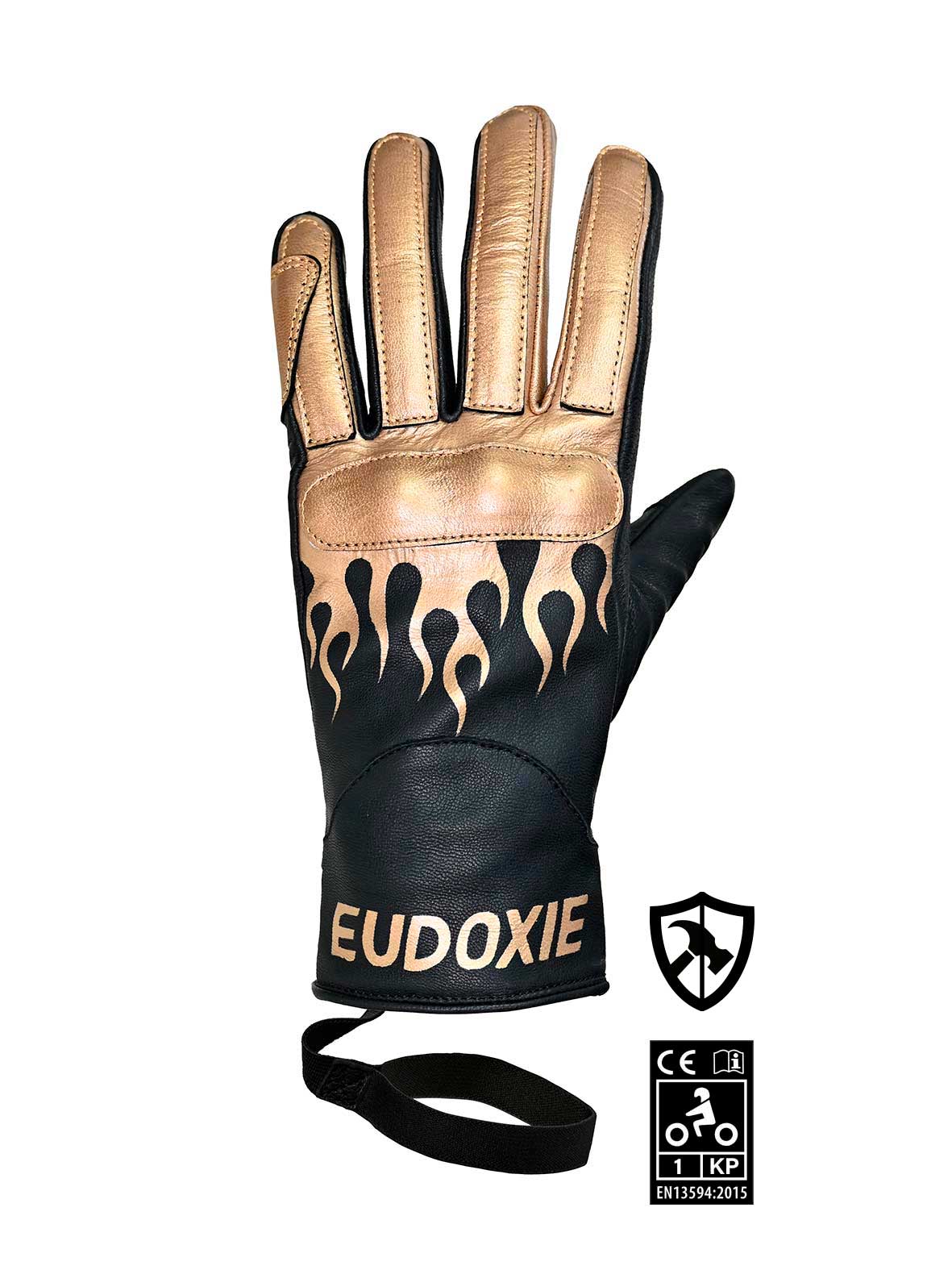 Gants Moto Femme Eudoxie Homologués list: Or|Noir|Blanc|Rose|Or|Multicolore