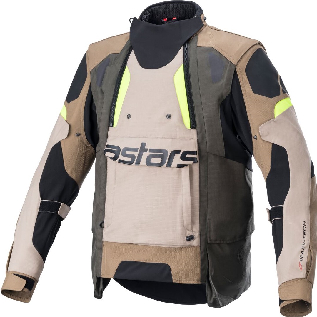 Veste Alpinestars Halo Drystar Noir Bleu Foncé Beige Orange - Blouson Moto ALPINESTARS
