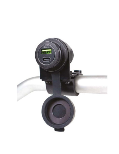 Chargeur Moto Chaft double sortie USB et USB-C