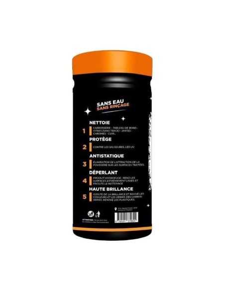 Lingettes moto Chaft Keep & Clean 5 actions - 80 Lingettes