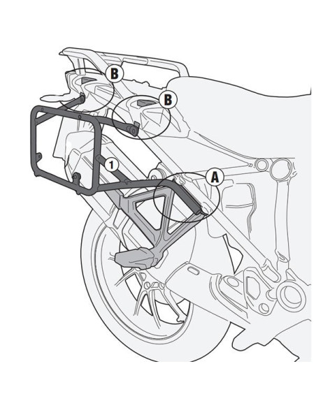 Support Valises Latérales BMW R1200GS | Givi PL5108