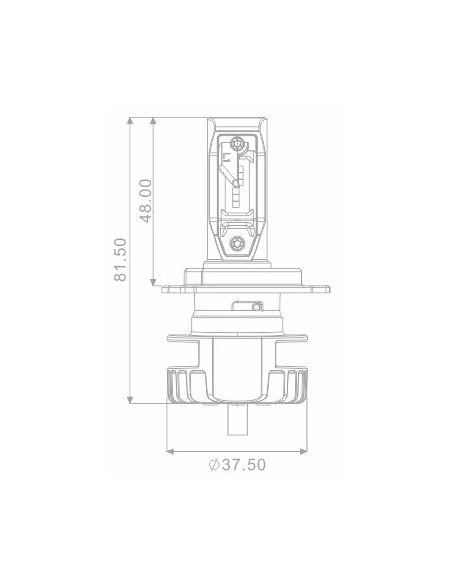 Projecteur Ampoule H4 Led - Ballast 16W/2200 (code et phare)
