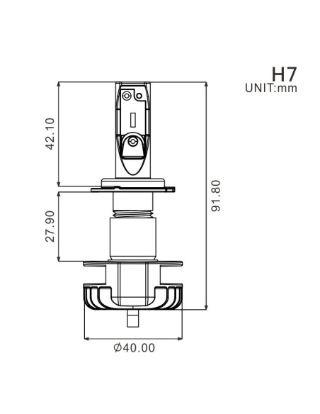 Ampoule H7 LED - Eclairage Myra ballast 16W/2200