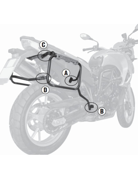 Support Valise BMW F700 GS 2013 à 2017 | Givi PL5103CAM