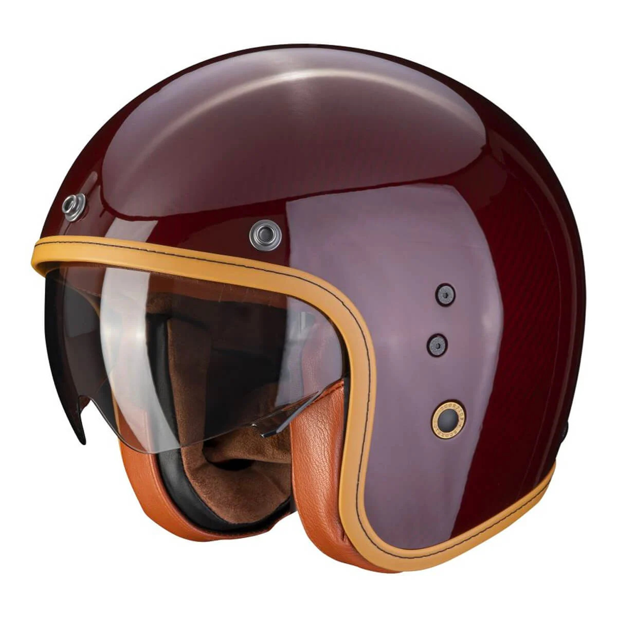 Scorpion Belfast Evo Carbon Red Casque Jet