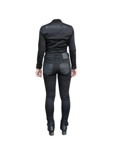 Combinaison Jeans Moto Femme Overlap Tess Noir