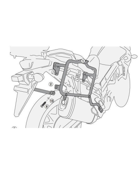 Support Valise Suzuki DL-650 V-Strom de 2017 à 2023