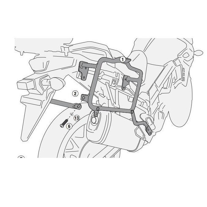 Supports Valises Latérales Givi PL3112 - Support et kit fixation GIVI