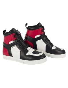 Baskets Moto Bering Reflex A-Top Noir Rouge Blanc