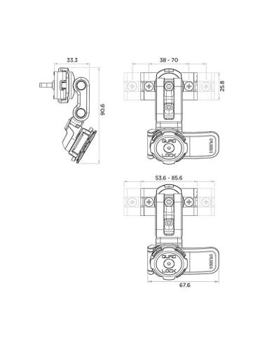 Support Smartphone Quad-Lock Bocal de Frein Support Smartphone Quad-Lock Bocal de Frein