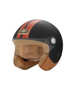 Casque Jet Nox N210 Evo Noir et Rouge