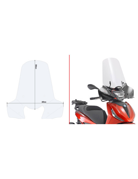 Pare-Brise Piaggio Beverly 300-400 (2021-2023) | Givi 5616A