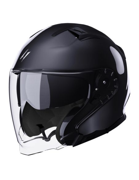 Casque Jet Stormer Rival Noir Brillant