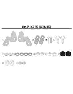 Kit de Fixation Pare-brise Givi 1163DT / 1129DT / 1129D