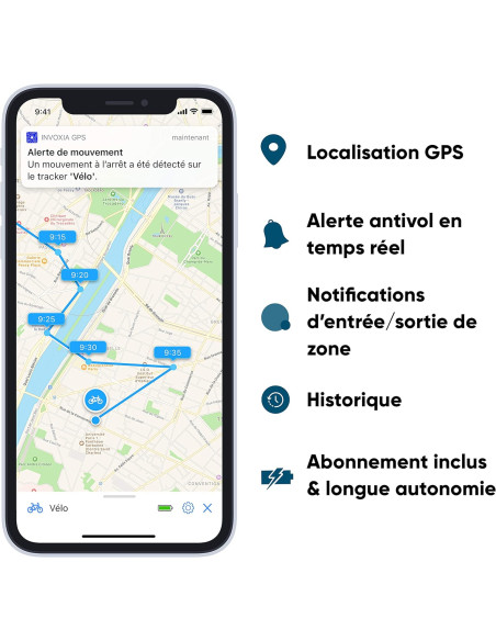 Invoxia Vélo | Tracker GPS Vélo et Trottinette