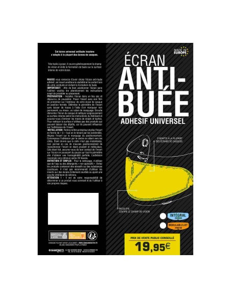 Film Pinlock Universel pour Casque Intégral