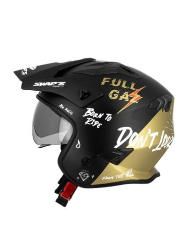 Casque Jet Swaps S769 Trooper Full-Gaz Noir Mat
