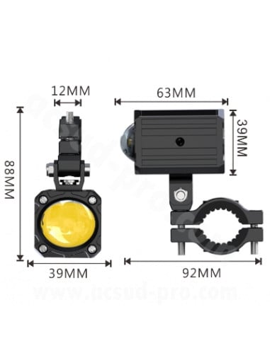 Feux Additionnels Moto Avant Ecobene 12v50w