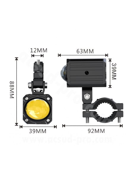Feux Additionnels Moto Avant Ecobene 12v50w