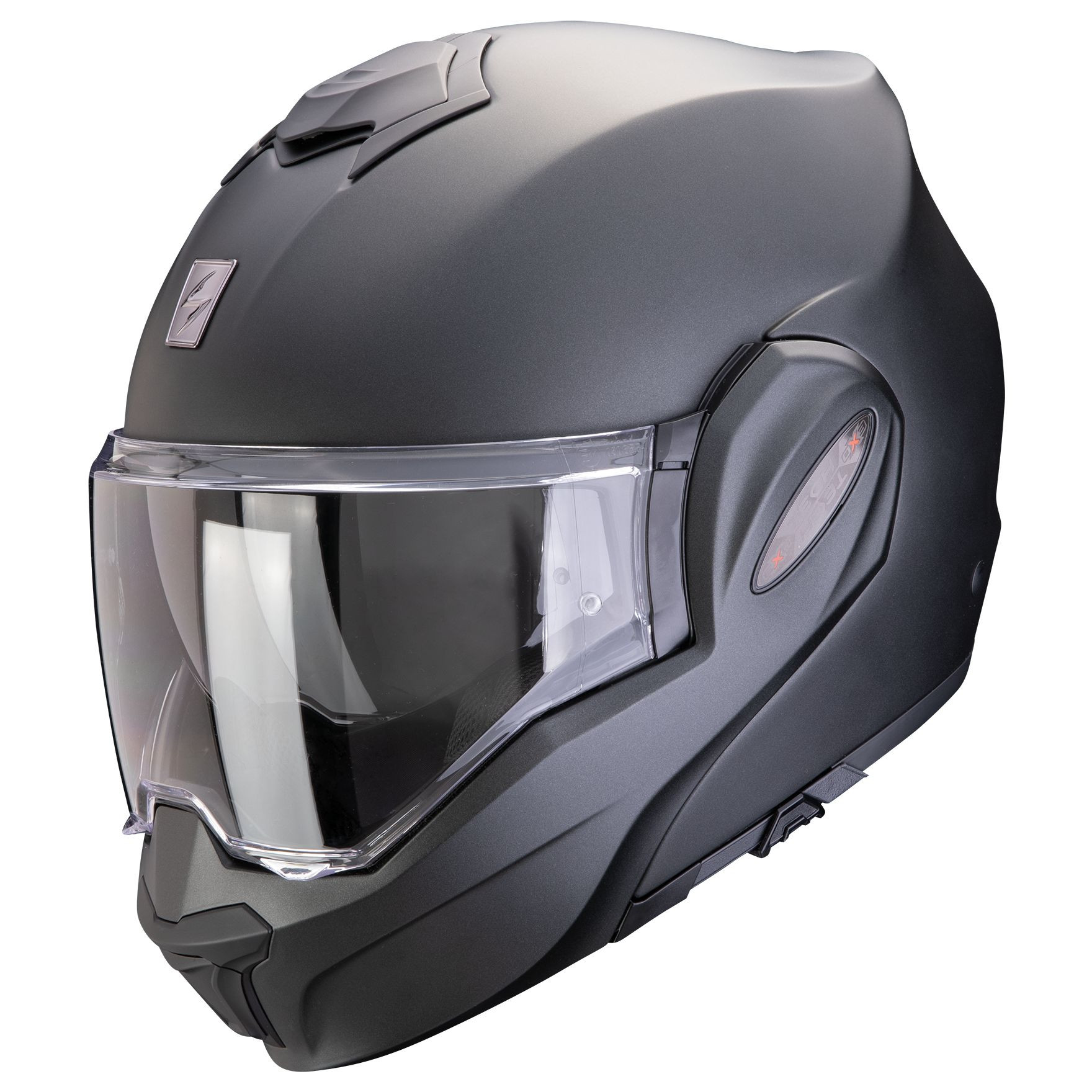 Casque Scorpion Exo-Tech Evo Pro Solid Noir Mat - Casque Modulable SCORPION