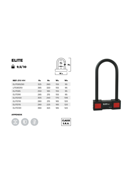 Antivol-U Moto de France-Antivol Elite 85x250