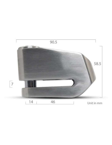 Bloque Disque Alarme Cranns VD14 SRA Bluetooth Intégré Bloque Disque Alarme Cranns VD14 SRA Bluetooth Intégré