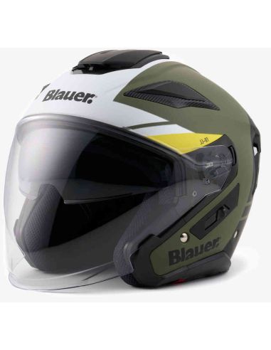 Casque Jet Bleu JJ-01 Gris-Bleu