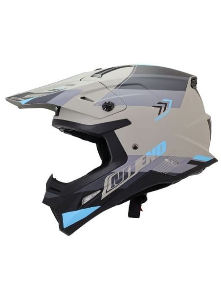 Casque Cross Noend Dagger Gris 6 Casque Cross Noend Dagger Gris 6