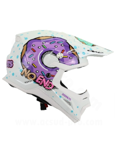 Casque Cross Noend Donuts pour enfant-Blanc 2