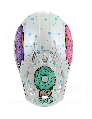 Casque Cross Noend Donuts pour enfant-Blanc Casque Cross Noend Donuts pour enfant-Blanc