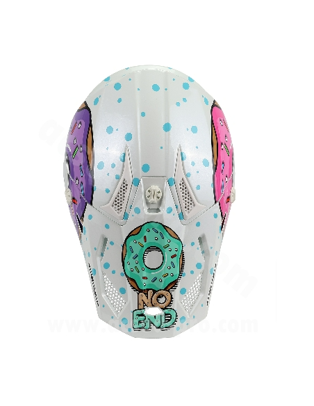 Casque Cross Noend Donuts pour enfant-Blanc Casque Cross Noend Donuts pour enfant-Blanc