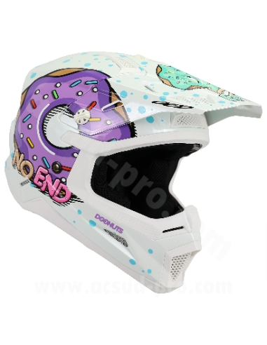 Casque Cross Noend Donuts pour enfant-Blanc Casque Cross Noend Donuts pour enfant-Blanc